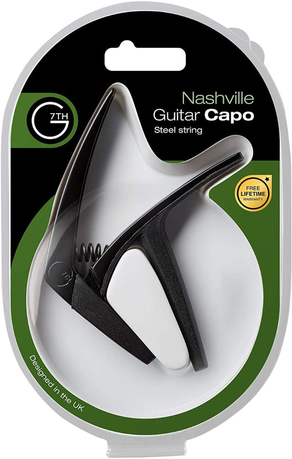 G7th Nashville 6-String Guitar Capo, Steel String, SATIN BLACK