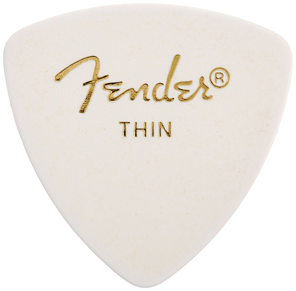 Fender 346 Classic Celluloid Guitar Picks - WHITE - THIN - 12-Pack (1 Dozen)