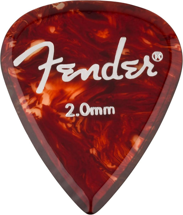 Genuine Fender Aero Acrylic Guitar Picks, 6-count, 2.0mm