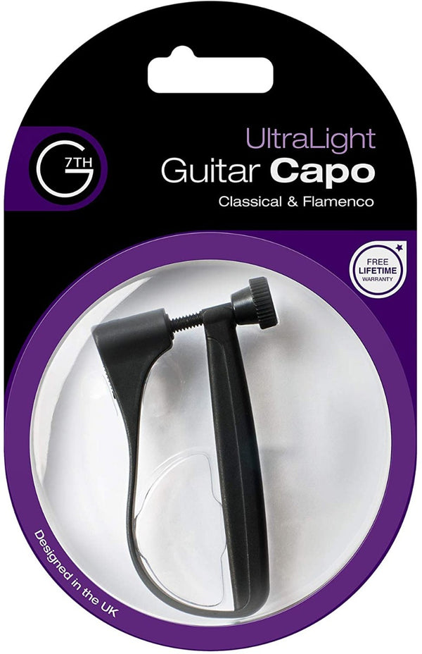 G7th UltraLight Classical/Flamenco Guitar Capo, Black