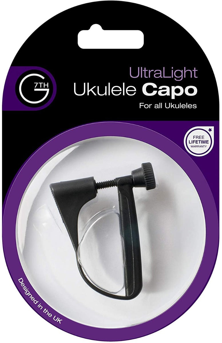G7th UltraLight Ukulele Capo, Black