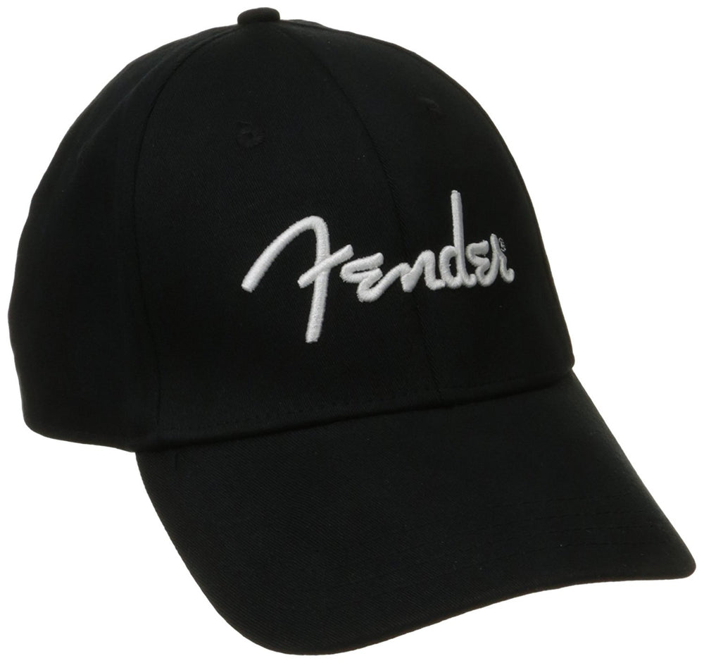 Genuine Fender Guitars Original Embroidered Logo ADJUSTABLE Hat/Cap - BLACK