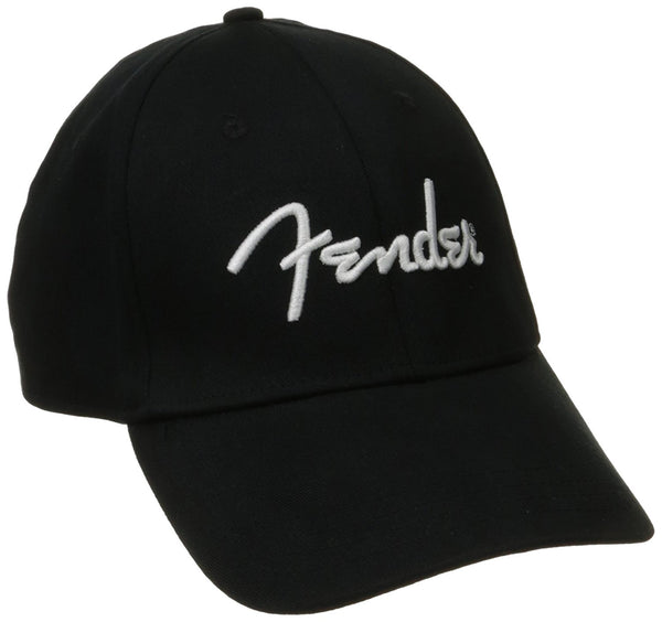 Genuine Fender Guitars Original Embroidered Logo ADJUSTABLE Hat/Cap - BLACK