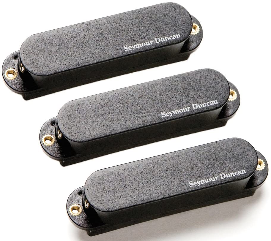 Seymour Duncan AS-1s Blackouts Singles, Set of 3 Pickups (Neck/Mid/Bridge) for Strat, Black