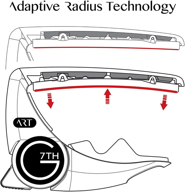 G7th Performance 3 Guitar Capo with ART, Steel String, GOLD