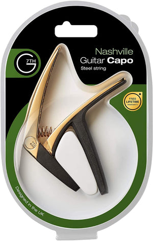 G7th Nashville 6-String Guitar Capo, Steel String, GOLD