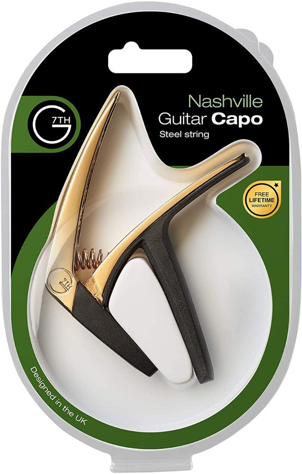 G7th Nashville 6-String Guitar Capo, Steel String, GOLD