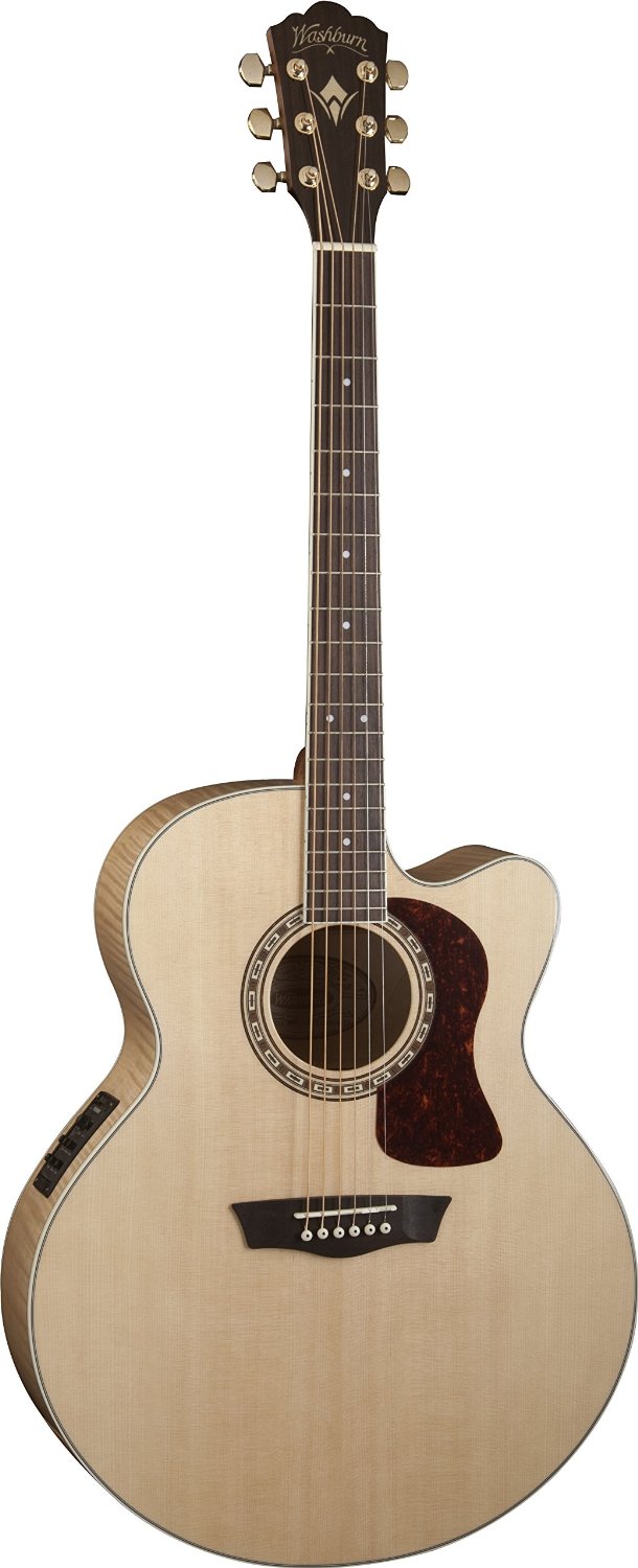 Washburn HJ40SCE Heritage Series Jumbo Cutaway Acoustic-Electric Guitar