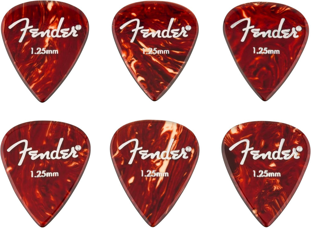 Genuine Fender Aero Acrylic Guitar Picks, 6-count, 1.25mm
