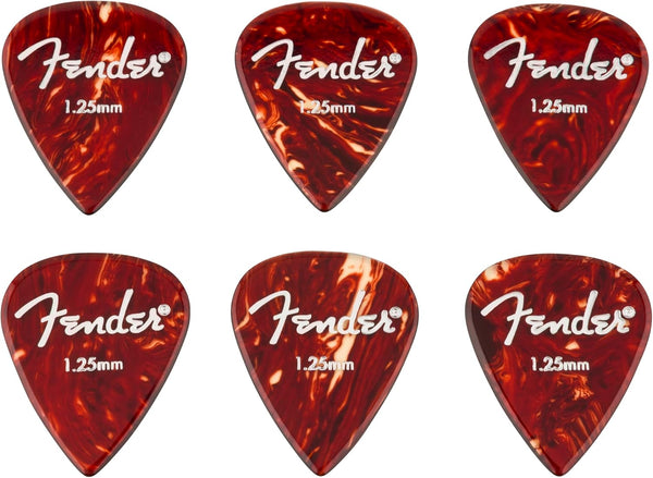 Genuine Fender Aero Acrylic Guitar Picks, 6-count, 1.25mm