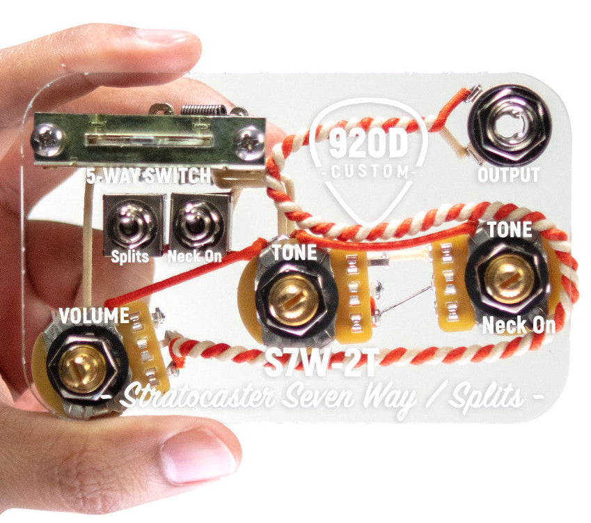920D S7W-2T 7-Way Wiring Harness w/ Neck-On & Coil-Split for S-Style Guitar
