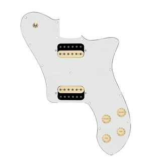 920D Custom 72 Deluxe Tele Loaded Pickguard With Uncovered Roughneck Humbuckers, Aged White Knobs, and Parchment Pickguard