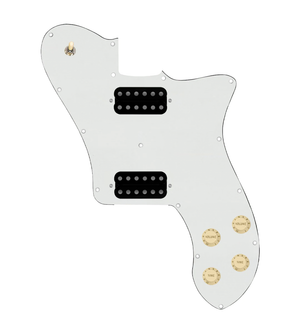 920D Custom 72 Deluxe Tele Loaded Pickguard With Uncovered Smoothie Humbuckers, Aged White Knobs, and Parchment Pickguard