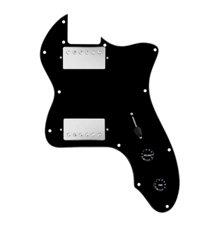 920D Custom 72 Thinline Tele Loaded Pickguard With Nickel Cool Kids Humbuckers, Black Knobs, and Black Pickguard