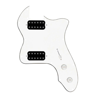 920D Custom 72 Thinline Tele Loaded Pickguard With Uncovered Cool Kids Humbuckers, White Knobs, and White Pickguard