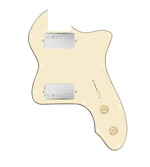 920D Custom 72 Thinline Tele Loaded Pickguard With Nickel Roughneck Humbuckers, Aged White Knobs, and Aged White Pickguard