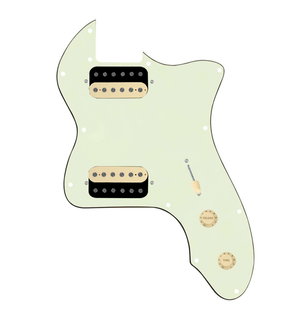 920D Custom 72 Thinline Tele Loaded Pickguard With Uncovered Roughneck Humbuckers, Aged White Knobs, and Mint Green Pickguard