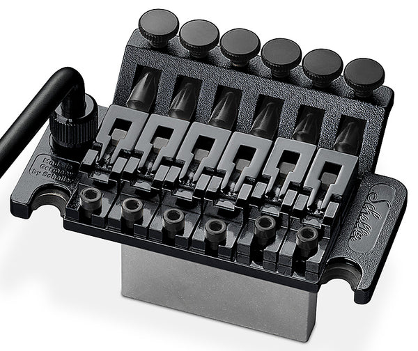 Schaller Germany Floyd Rose Tremolo Kit - Black with 42mm Block, R2 Nut
