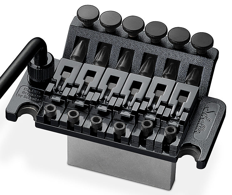 Schaller Germany Floyd Rose Tremolo Kit - Black with 37mm Block, R2 Nut