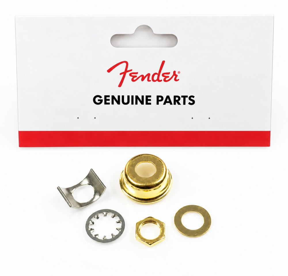 Genuine Fender Telecaster/Tele Guitar Input Jack Ferrule Plate Cup - GOLD