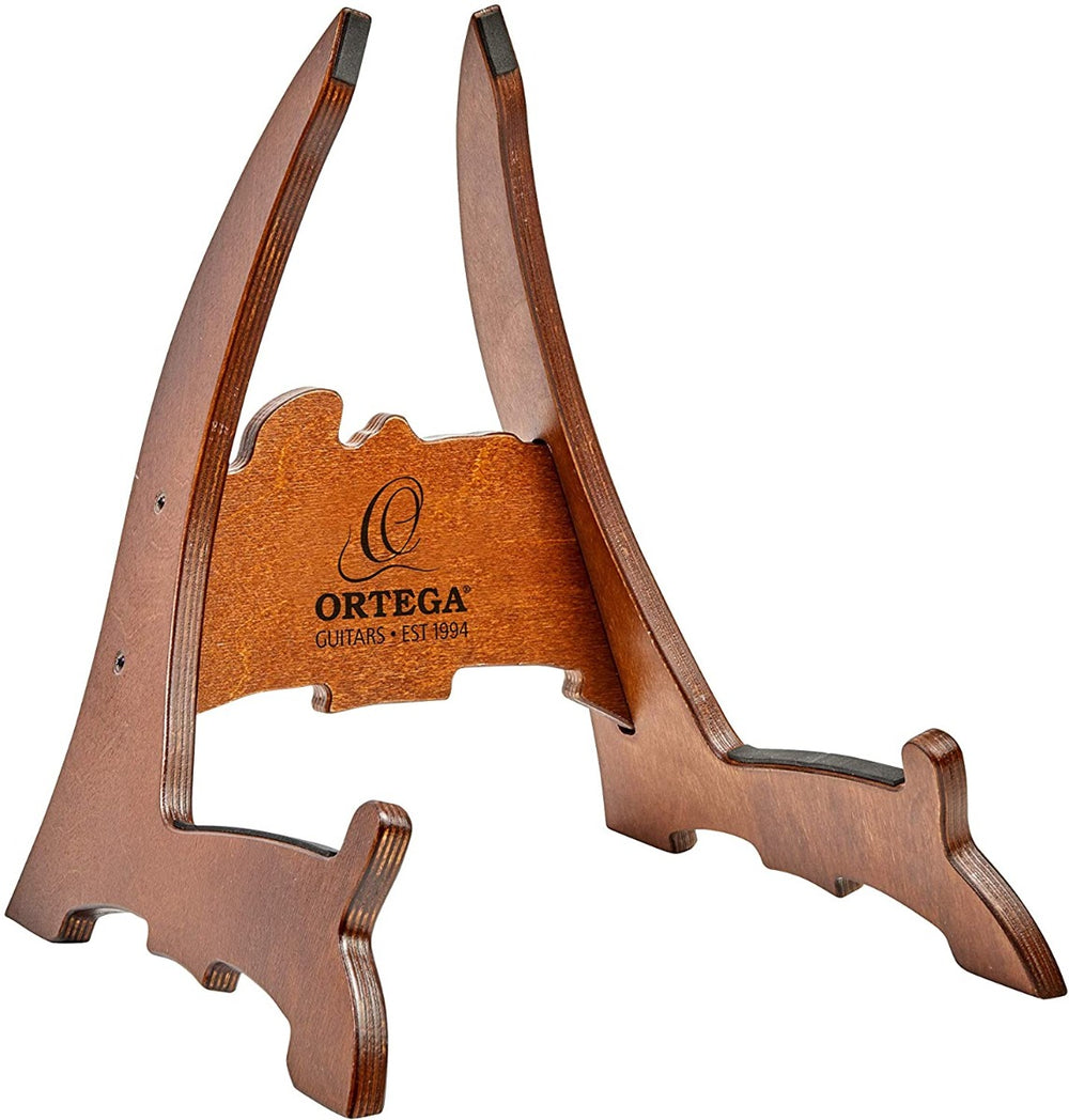 Ortega Guitars Wooden Guitar Stand, Dark Brown