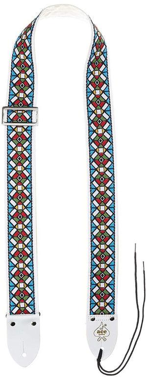 D'Andrea ACE 3 Vintage Reissue Stained Glass Adjustable 2" Wide Guitar Strap