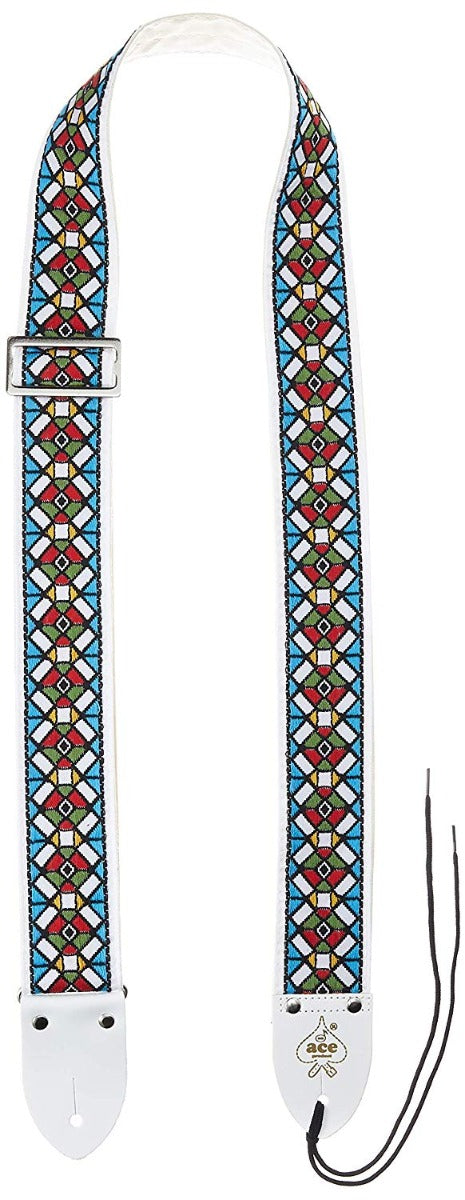 D'Andrea ACE 3 Vintage Reissue Stained Glass Adjustable 2" Wide Guitar Strap