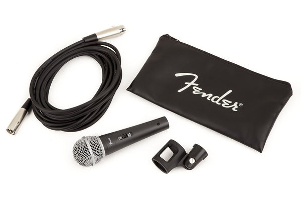 Fender P-52S Dynamic Vocal Microphone Kit with Bag, Cable & Clip