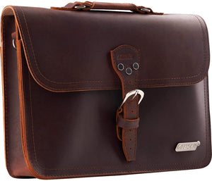 Gretsch Guitars Limited Edition Genuine Leather Laptop Bag, Brown, 922-4552-100