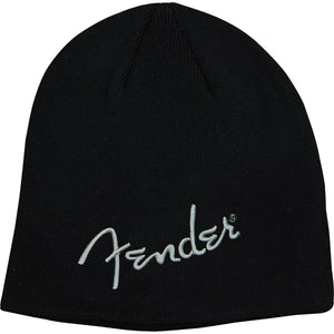 Genuine Fender Guitars Original Embroidered Logo Beanie Hat - BLACK
