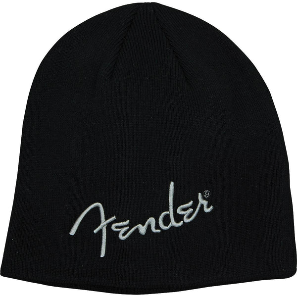 Genuine Fender Guitars Original Embroidered Logo Beanie Hat - BLACK