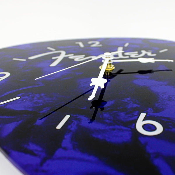 Fender Guitars Pick Wall Clock, Home/Office Musician Gift, Blue