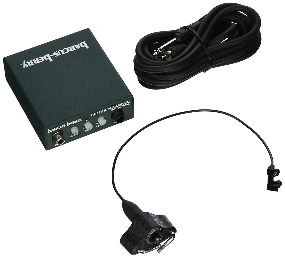 Barcus-Berry 3110 Clamp-On Violin Piezo Bridge Pickup Set with Preamp/EQ