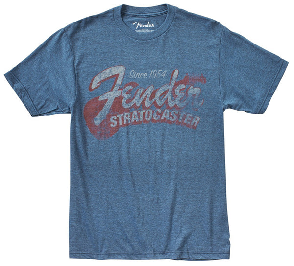 Genuine Fender "Since 1954" Guitar Logo Tee Men's T-Shirt - BLUE - XL