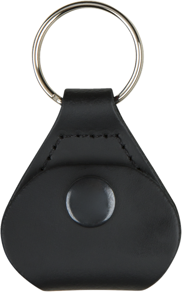 Genuine Fender Leather Pick Holder Keychain, Black, 910-6001-606