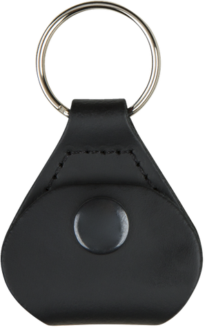 Genuine Fender Leather Pick Holder Keychain, Black, 910-6001-606