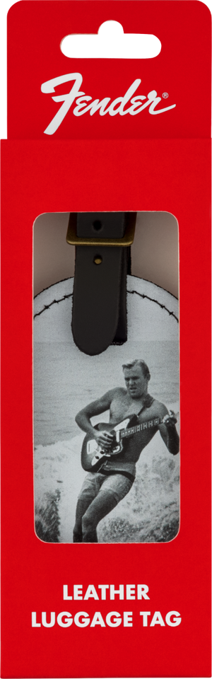 Genuine Fender Guitars Vintage Ad Luggage/Suitcase Tag, Surfer