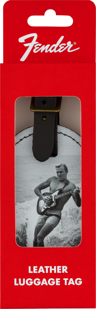Genuine Fender Guitars Vintage Ad Luggage/Suitcase Tag, Surfer