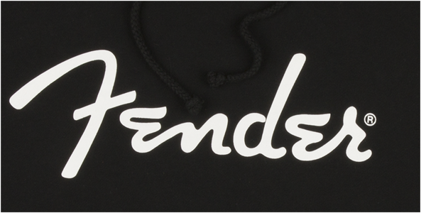 Genuine Fender Guitars Logo Hoodie/Sweatshirt, Black, L (LARGE)