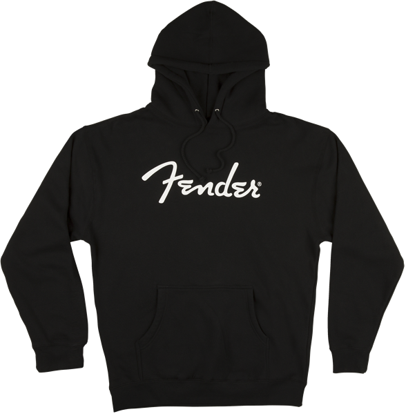 Genuine Fender Guitars Logo Hoodie/Sweatshirt, Black, XXL (2XL)