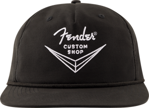 Genuine Fender Guitars Custom Shop Logo Hat, Black, One Size