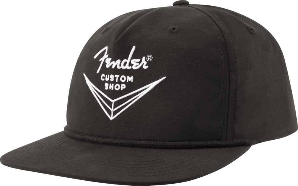 Genuine Fender Guitars Custom Shop Logo Hat, Black, One Size