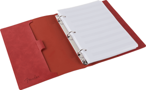 Genuine Fender Vegan Leather Music Note Book Gift, Dakota Red