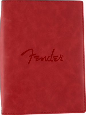Genuine Fender Vegan Leather Music Note Book Gift, Dakota Red