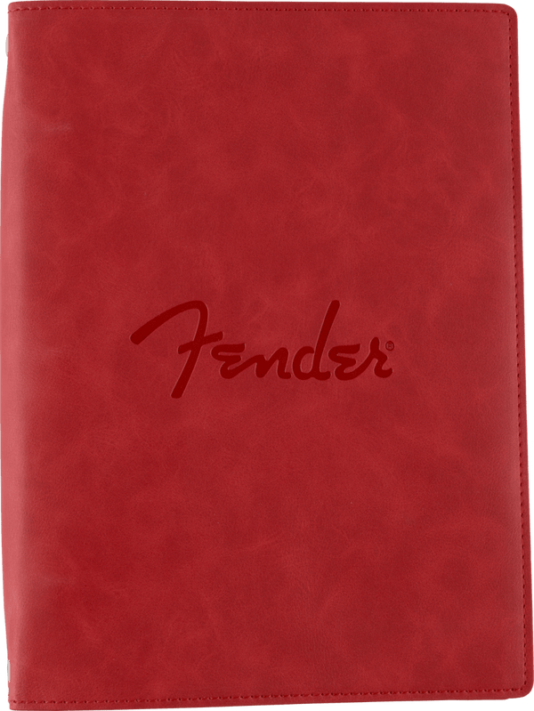 Genuine Fender Vegan Leather Music Note Book Gift, Dakota Red