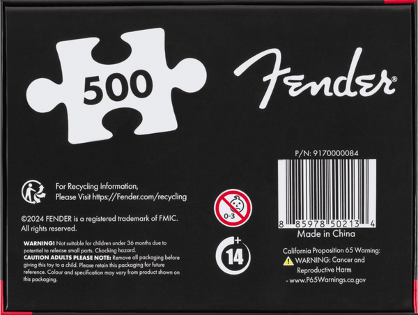 Genuine Fender 500-Piece Stratocaster/Strat Jigsaw Puzzle Guitar Player Gift