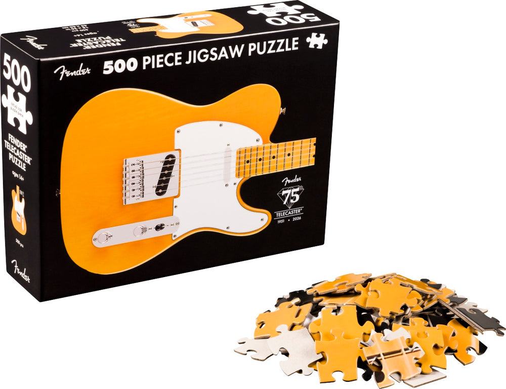 Fender 75th Anniversary Telecaster/Tele 500-Piece Guitar Puzzle, Collector's Gift