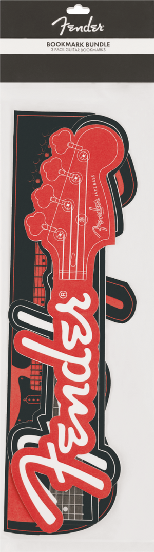 Genuine Fender Guitars Bookmarks Gift, Set of 3, 917-0000-086