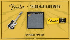 Genuine Fender X Third Man Hardware Lapel Pin Set Guitar Player Gift