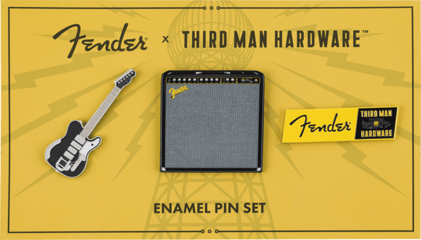 Genuine Fender X Third Man Hardware Lapel Pin Set Guitar Player Gift